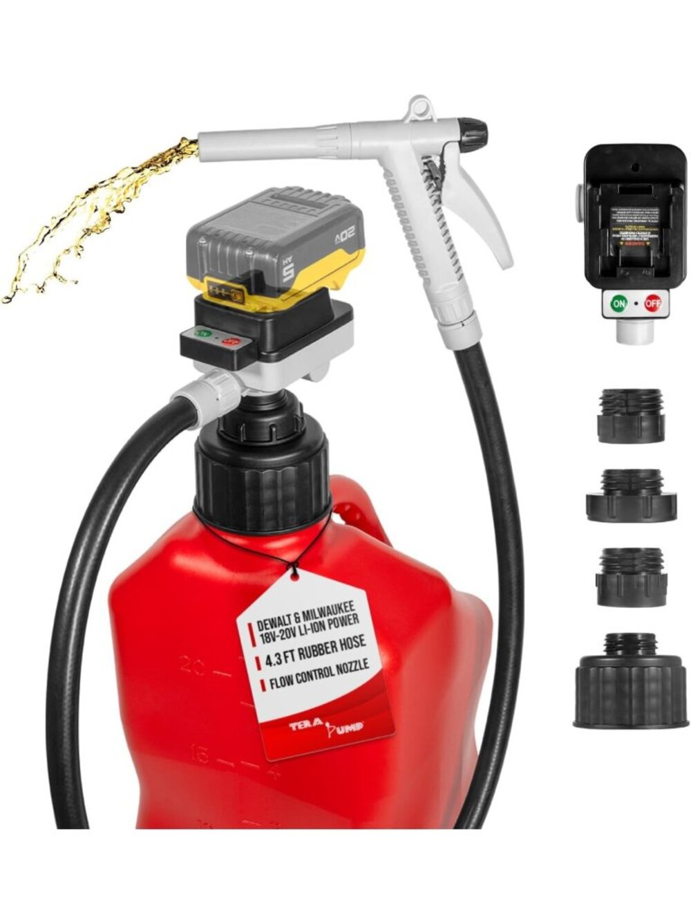 Cordless Battery-Powered Liquid Transfer Pump - 4.0 GPM, Portable & Efficient